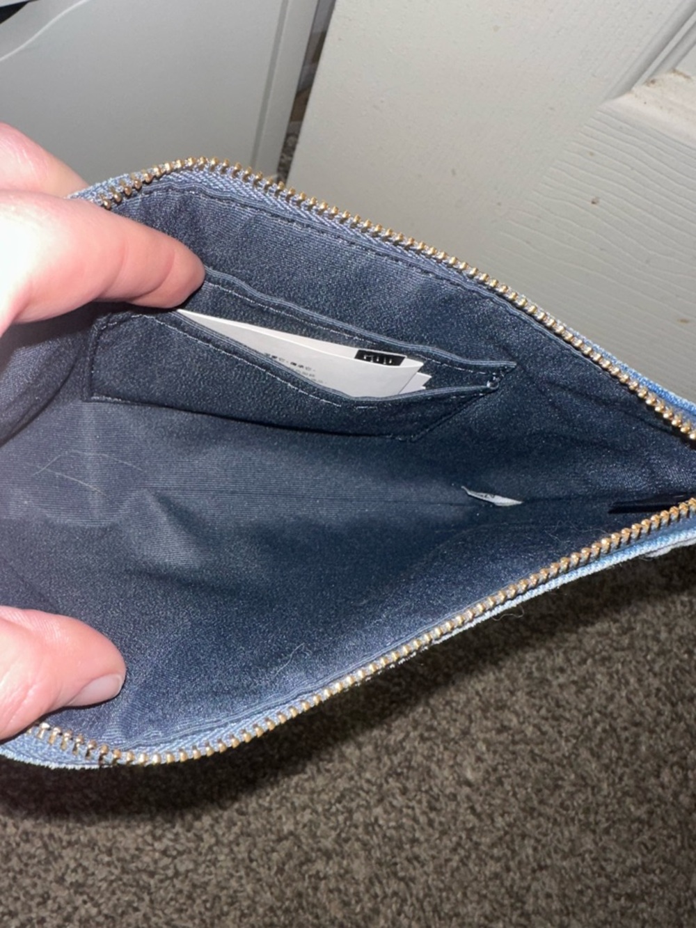 Coach Loved Denim Large Wristlet - Picture 6 of 7